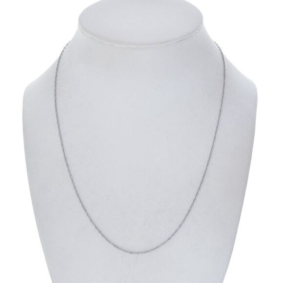 Vintage China FD Sterling Silver 925 1.3mm Rope Chain Necklace 18" - Picture 1 of 3